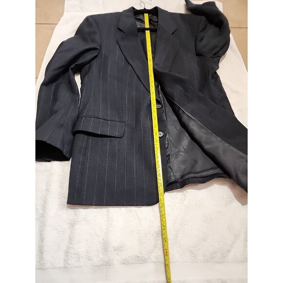 Hugo Boss 38R Corleone 2 Button Black Blazer Sport Coat Suit Jacket Virgin Wool - Picture 14 of 16